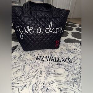 MZ Wallace Lingua Franca (Give a Damn) Medium Metro Tote Deluxe- Limited Edition